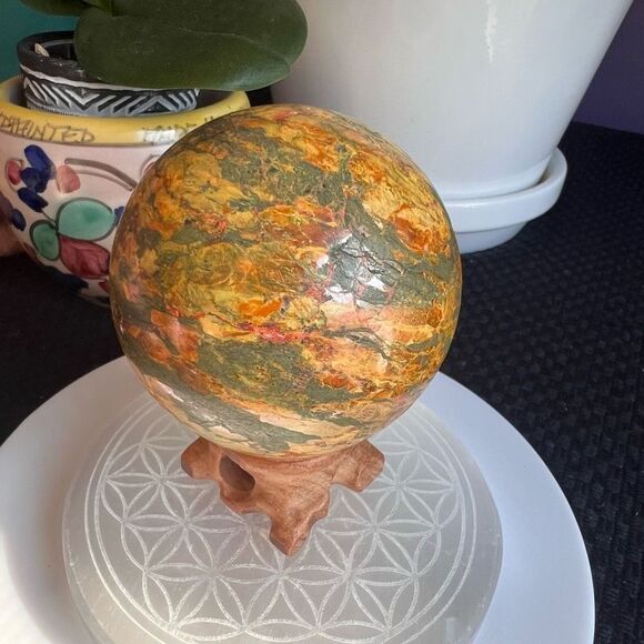 Realgar Crystal Large Sphere 1.2 Lbs - Picture 7 of 14